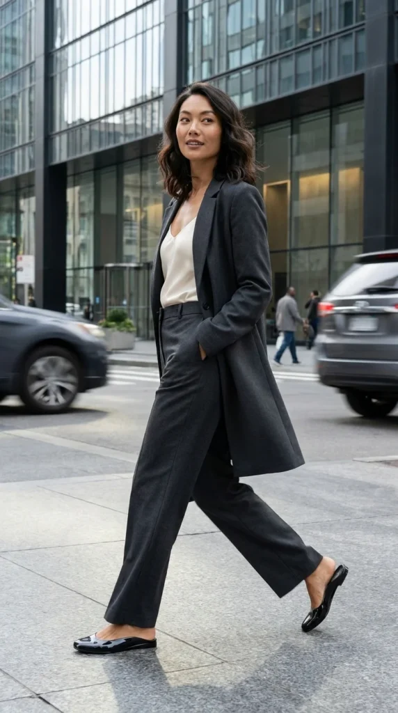 Jelly mules outfit chic