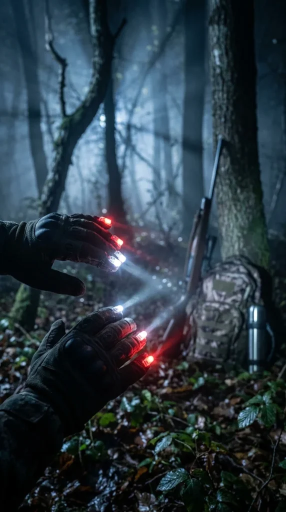 LED flashlight gloves hunting gift