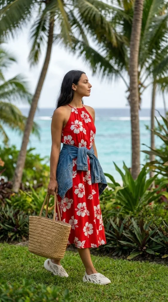 Lilo inspired tropical halter dress