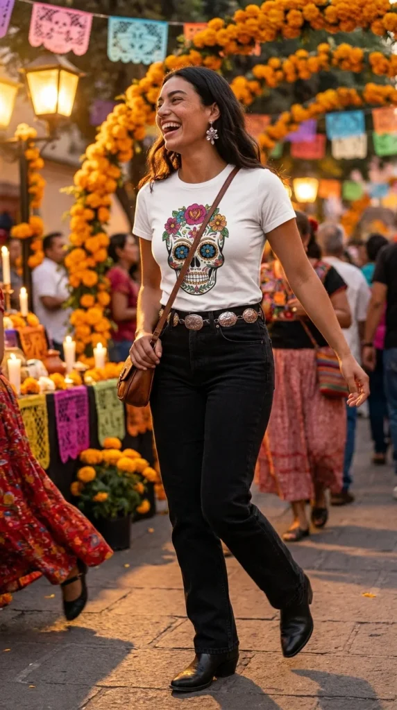 Mexican rock band concert style outfit