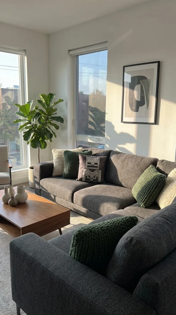 Minecraft throw pillow sofa