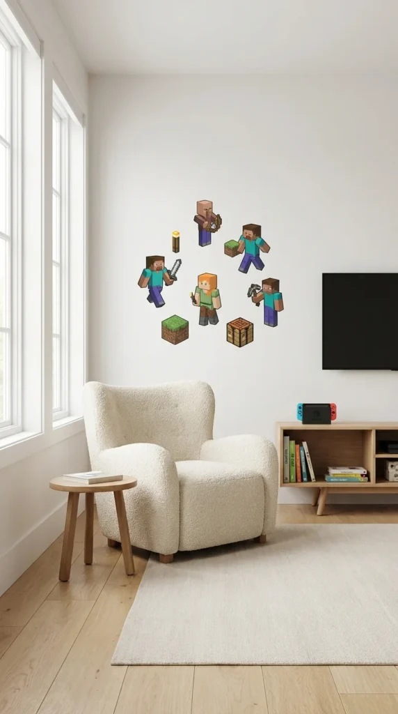 Minecraft wall decals display