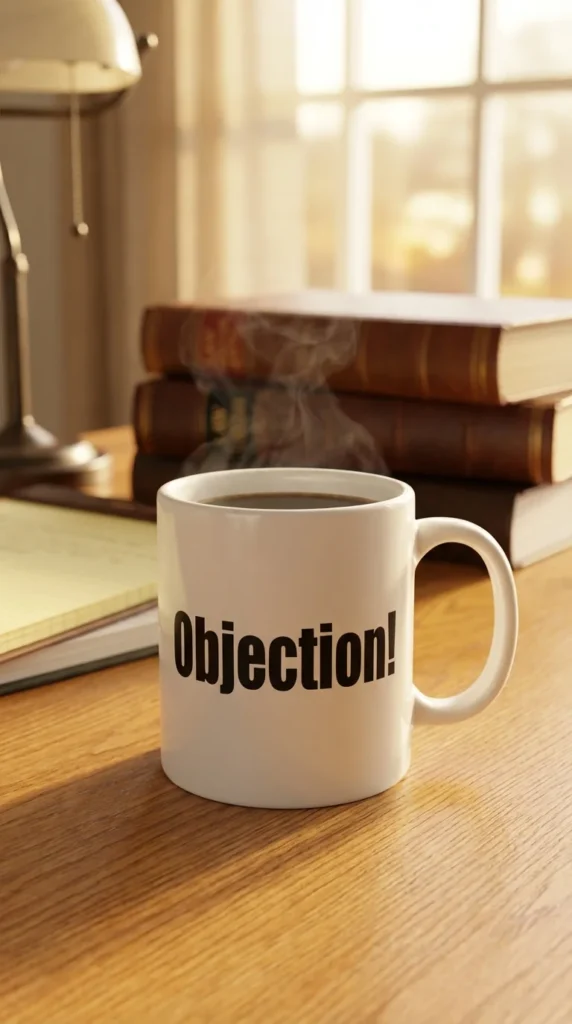Objection novelty mug lawyer gift