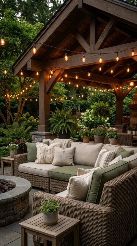 Outdoor sofa pavilion seating