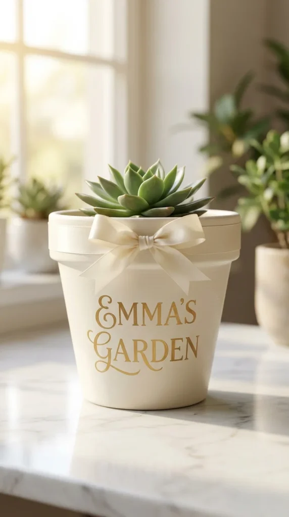 Personalized painted gift pot