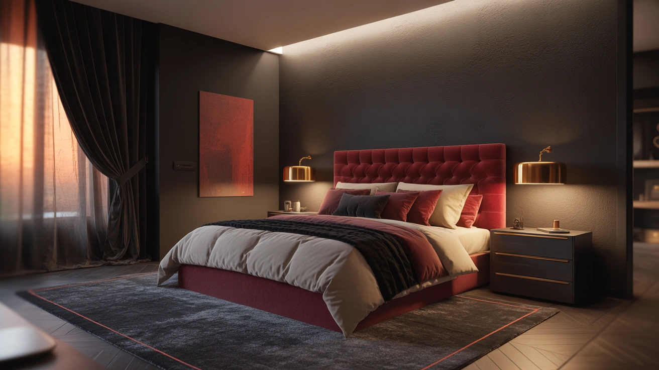 Red and Black Bedroom Decorating Ideas