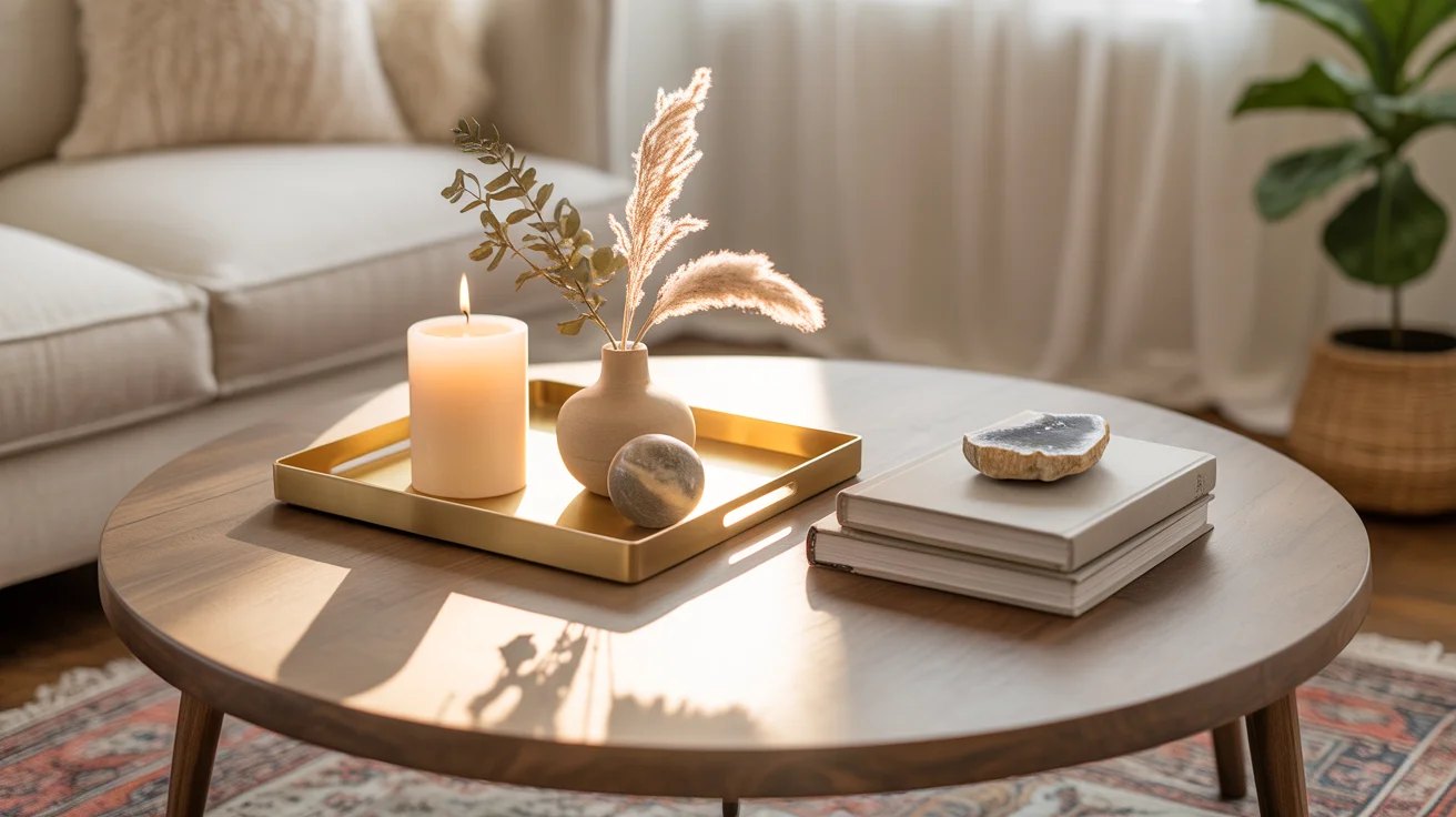 Round coffee table decor ideas