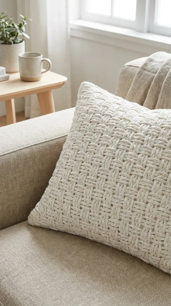 Simple crochet home decor pillow