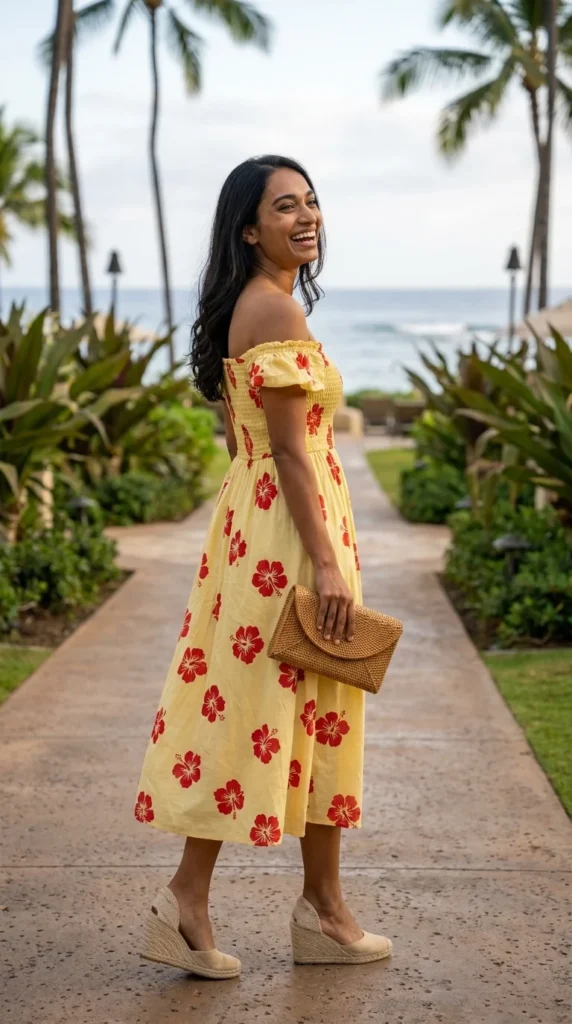 Smocked sundress apple body vacation