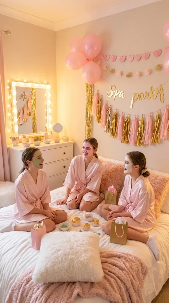 Spa sleepover birthday party