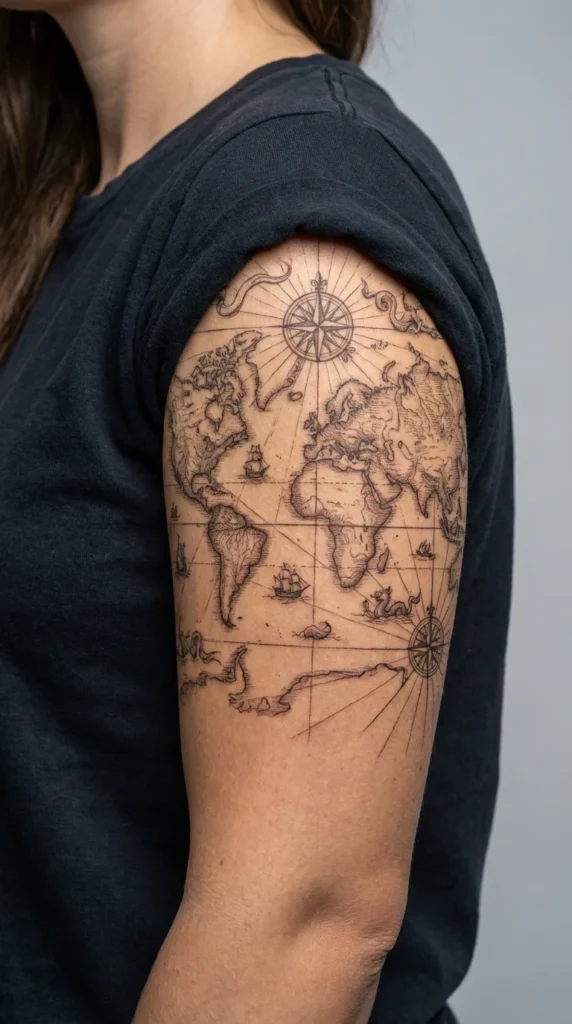 Unique half sleeve tattoo women