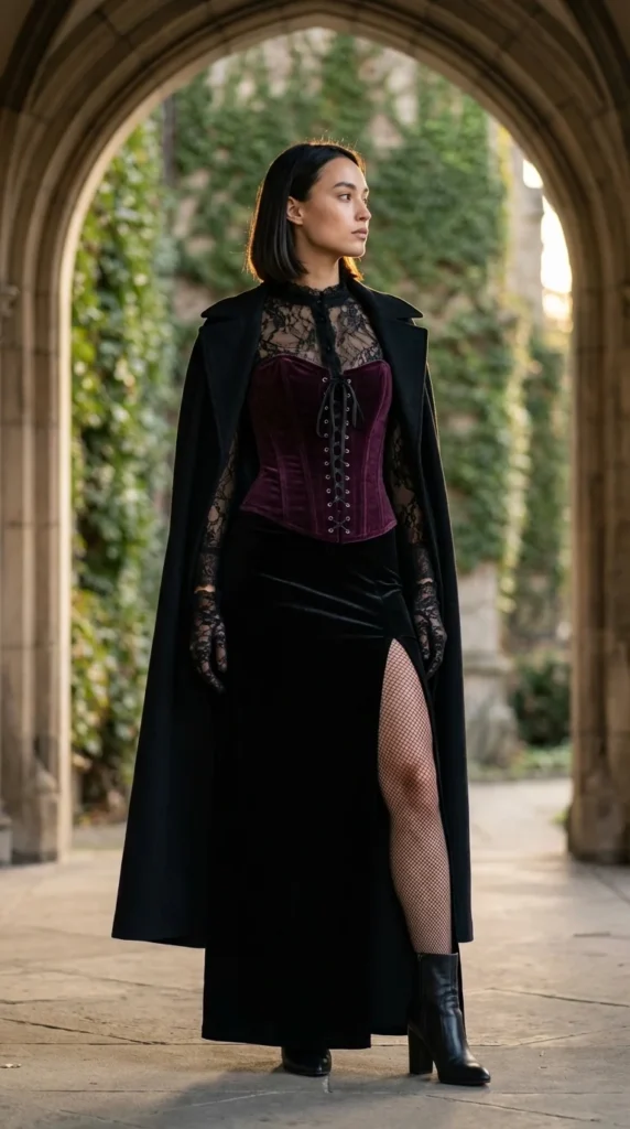 Victorian gothic festival outfit