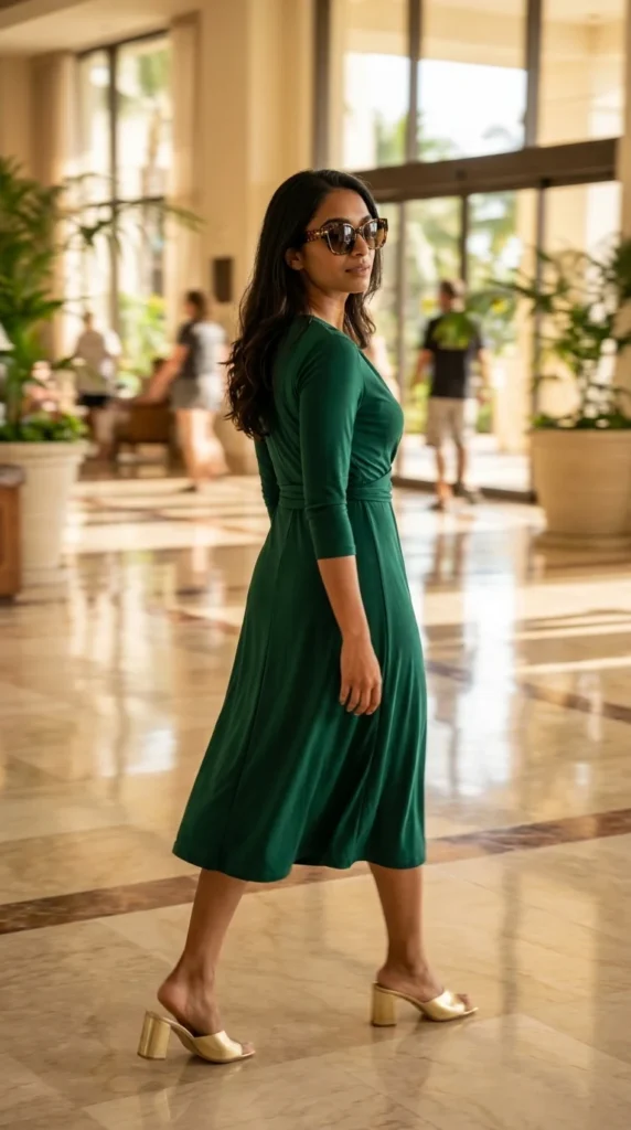 Wrap dress vacation hourglass figure