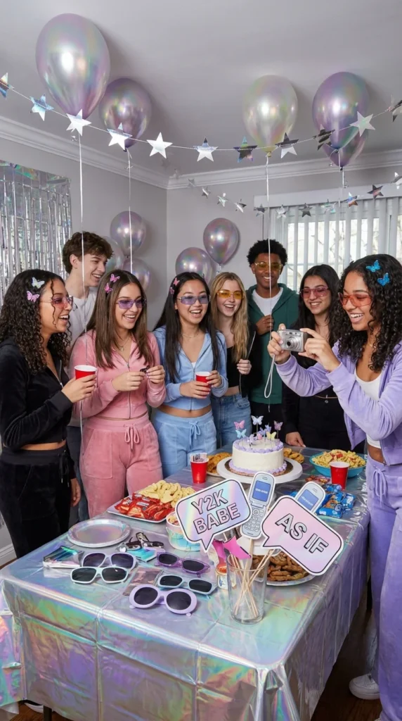 Y2K birthday party theme