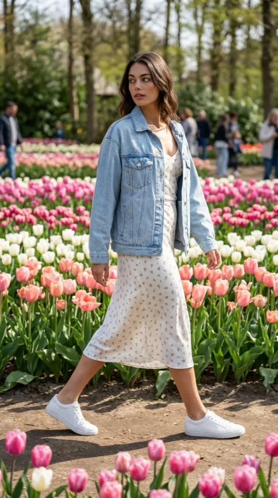 affordable tulip farm outfit denim jacket