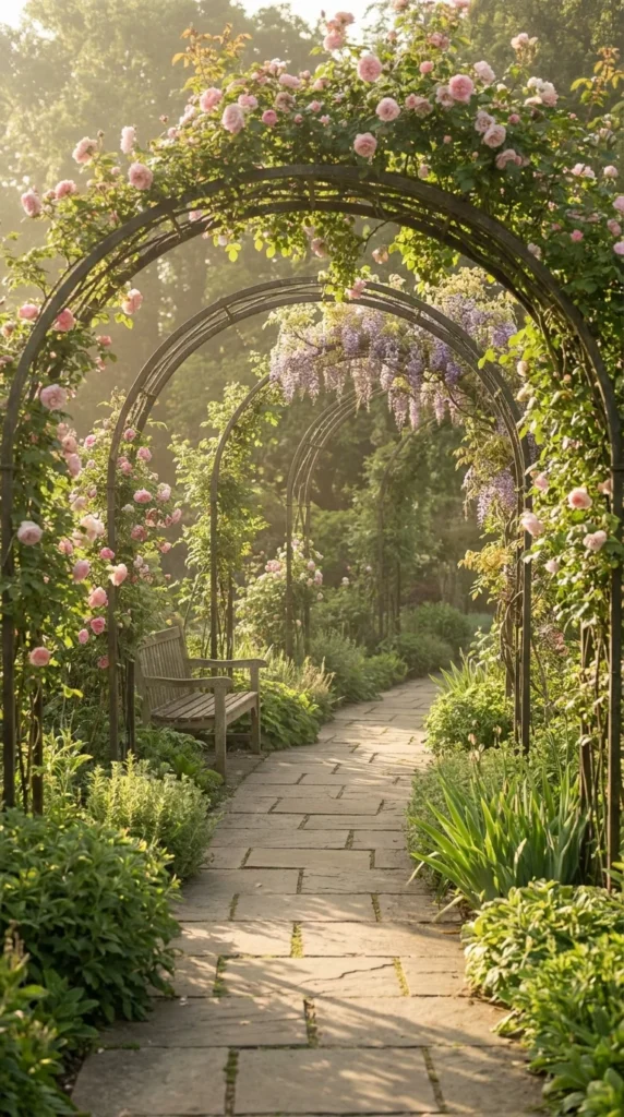 arch trellis garden entrance