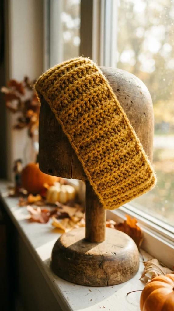 beginner crochet headband chunky yarn