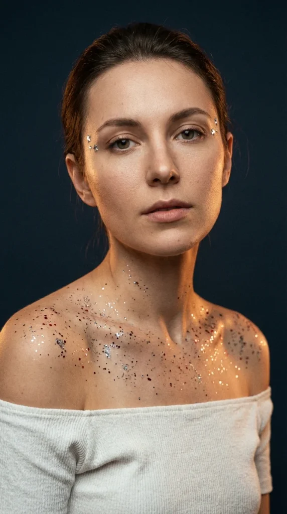 body glitter aesthetic 4th of July pics