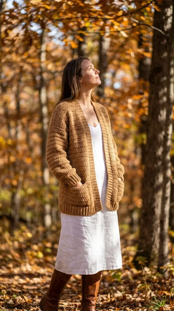 boho crochet cardigan autumn
