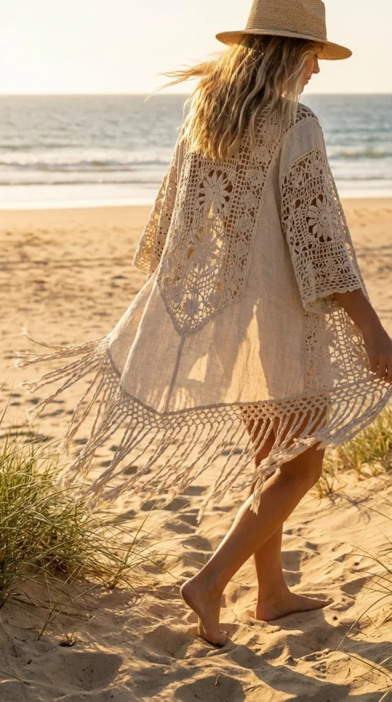 boho crochet kimono fringe pattern