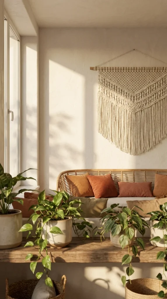 boho crochet wall hanging decor