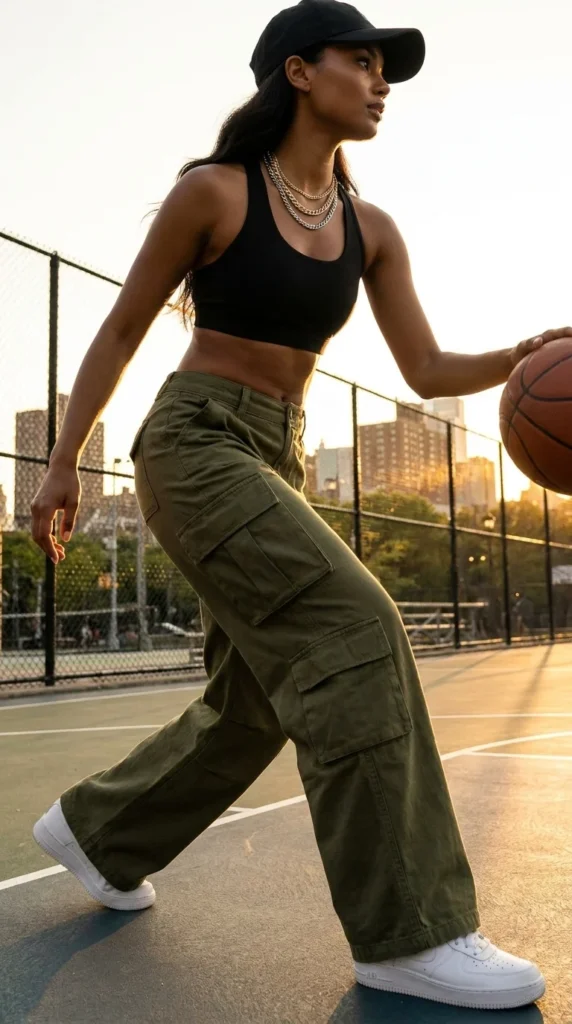 cargo pants baddie streetwear women