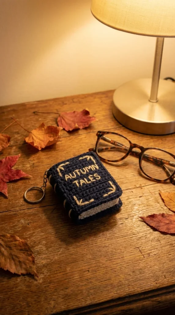 crochet book keychain beginner