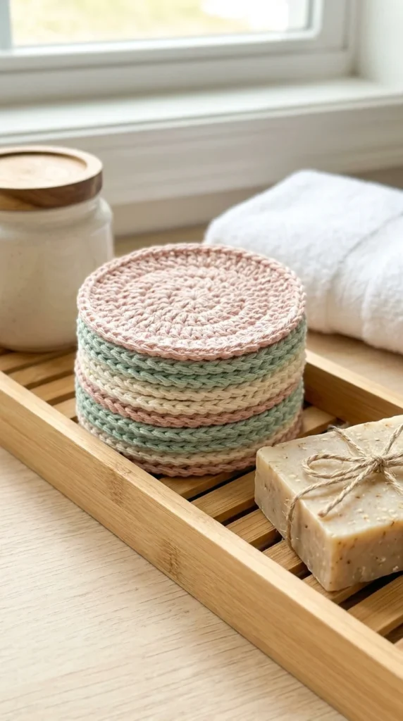 crochet face scrubbies beginner cotton yarn