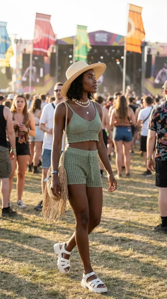 crochet festival top Black women