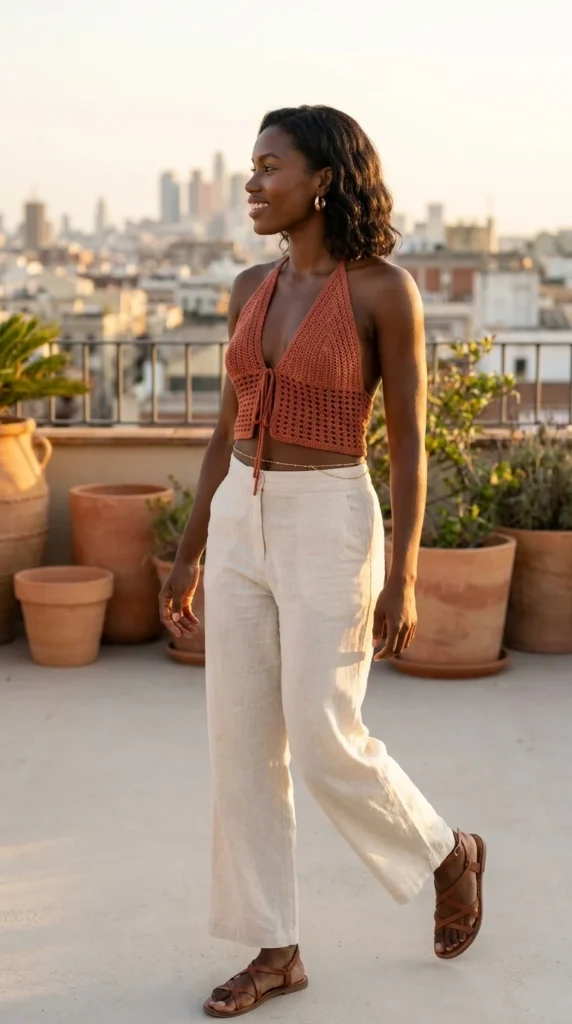 crochet halter top Black women