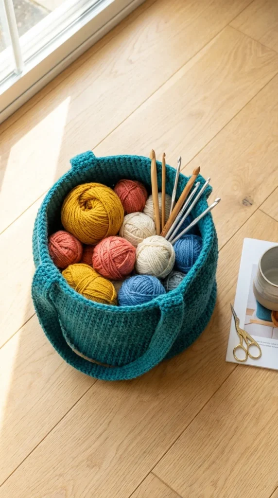 crochet project bag gift