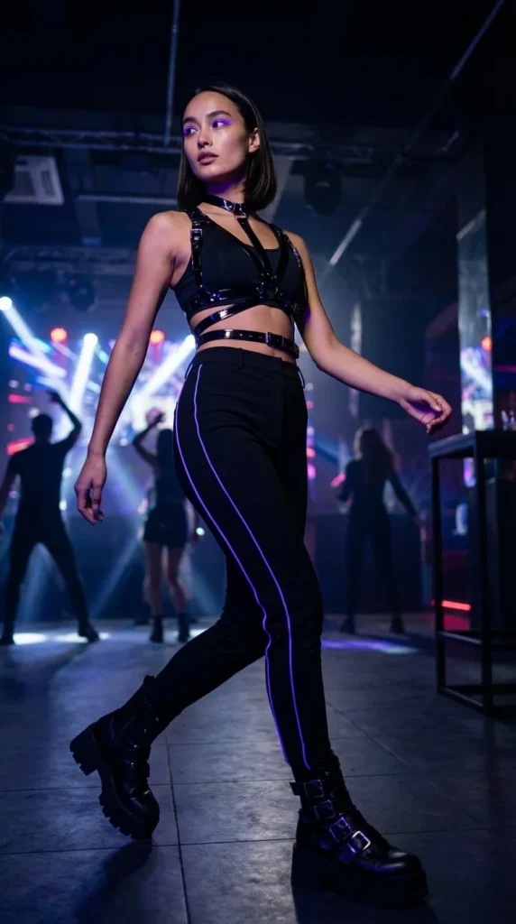 cyber goth outfit rave
