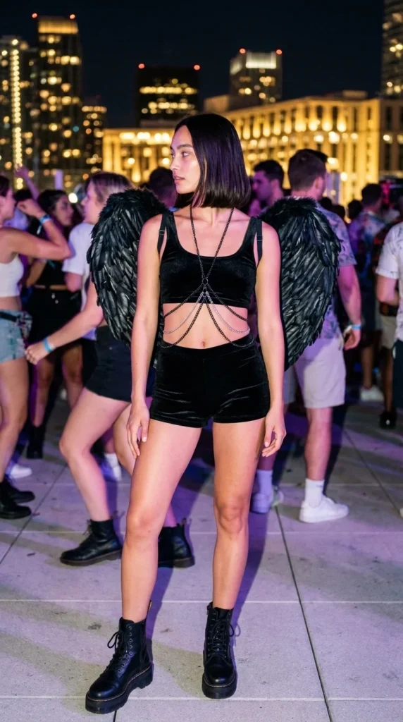 dark angel rave costume