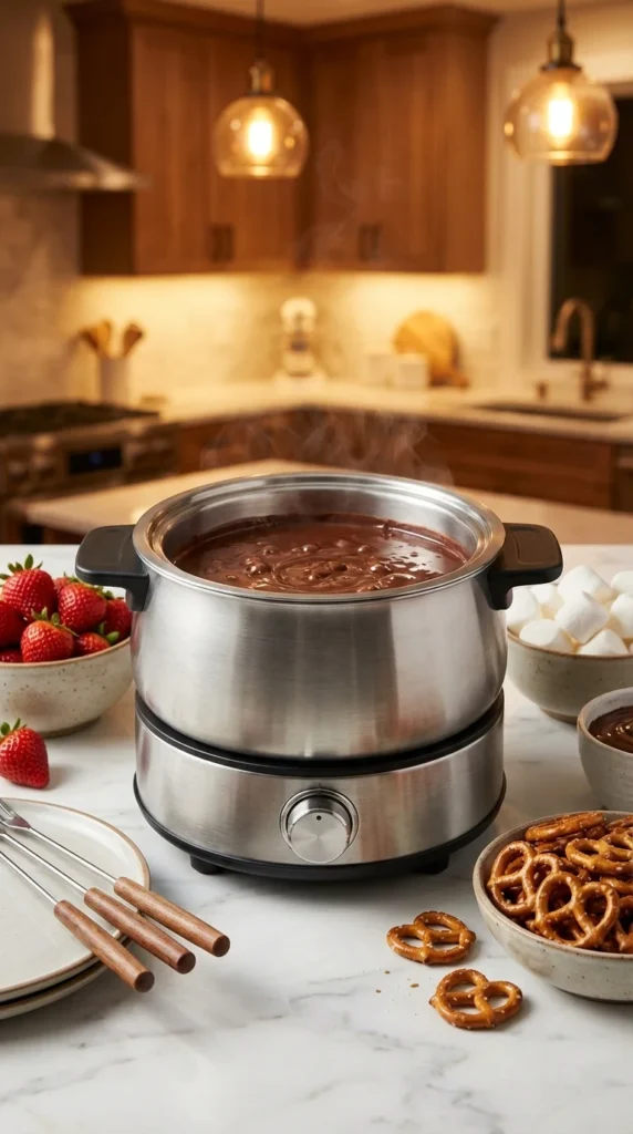electric fondue pot family gift set
