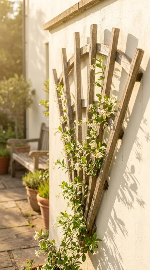 fan trellis wall garden
