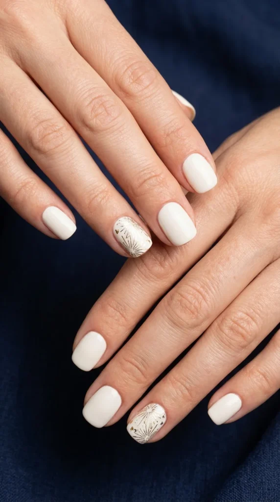 fireworks burst white nails