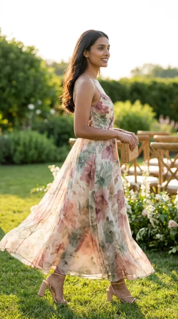 floral maxi dress wedding guest