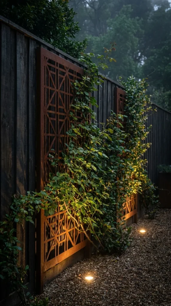 geometric trellis garden panel