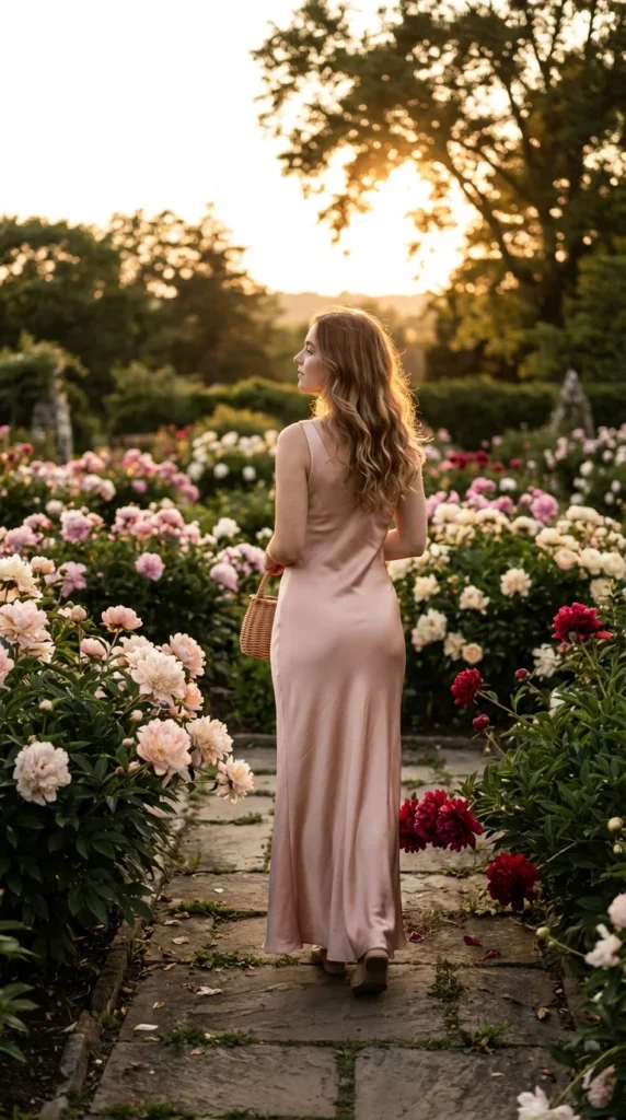 golden hour prom pictures garden