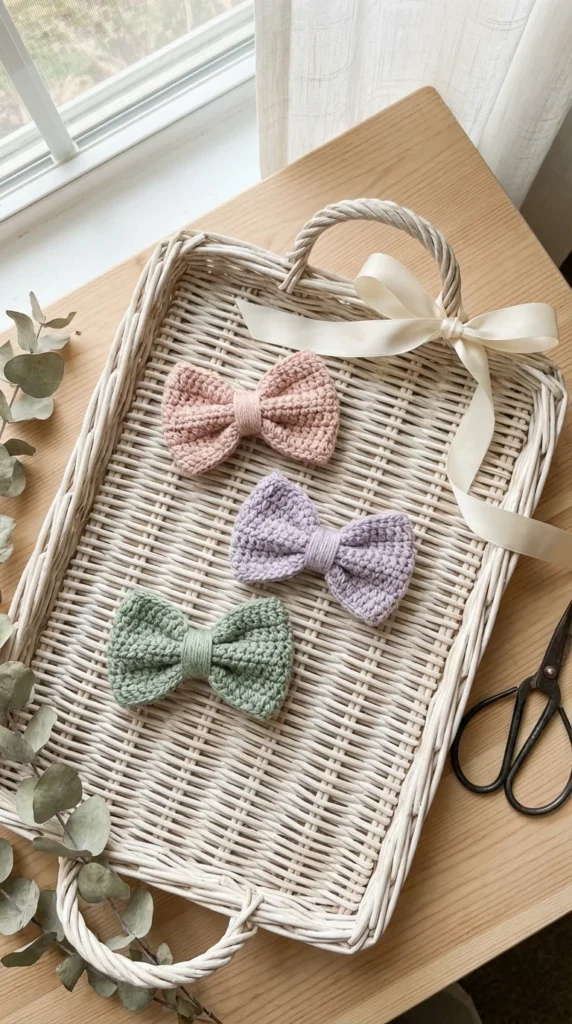 handmade crochet gifts for children hair bow