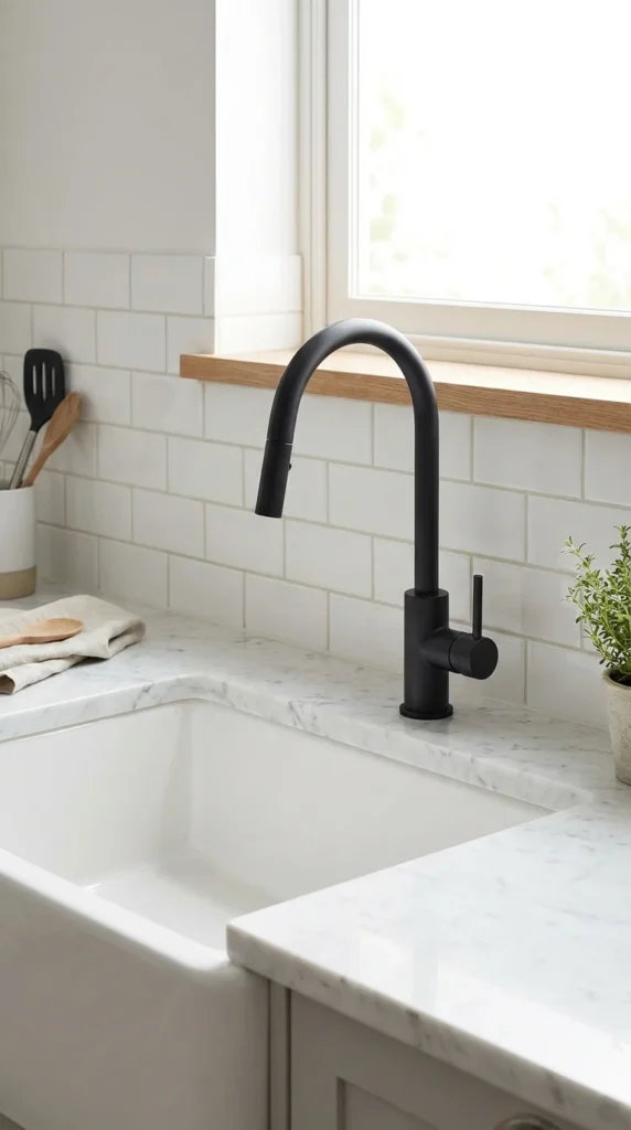 matte black kitchen faucet