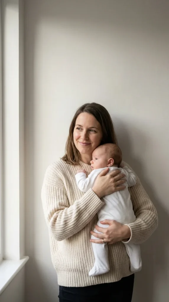minimalist family photoshoot studio at home