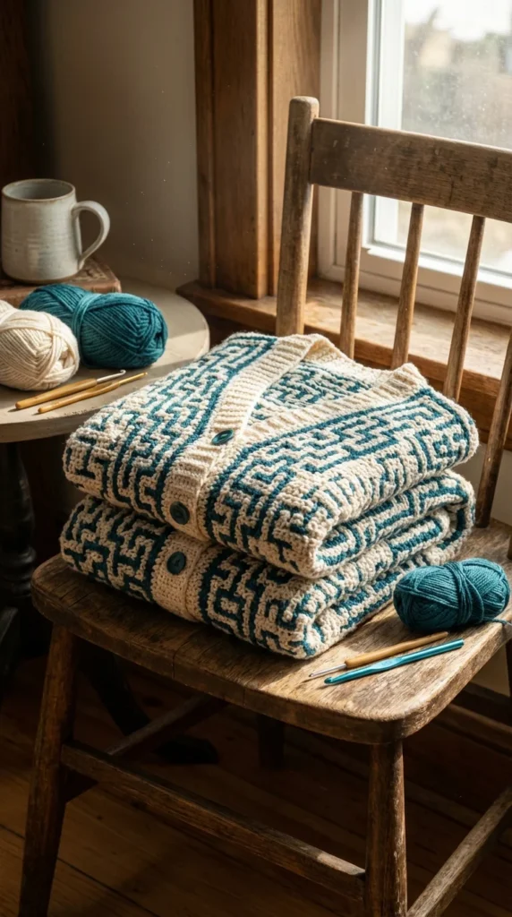 mosaic crochet cardigan pattern