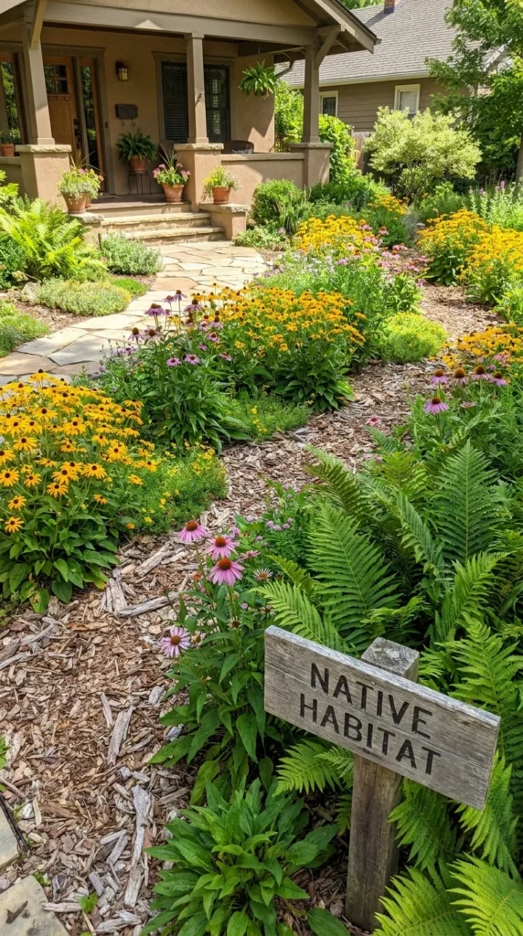native plants front yard landscaping