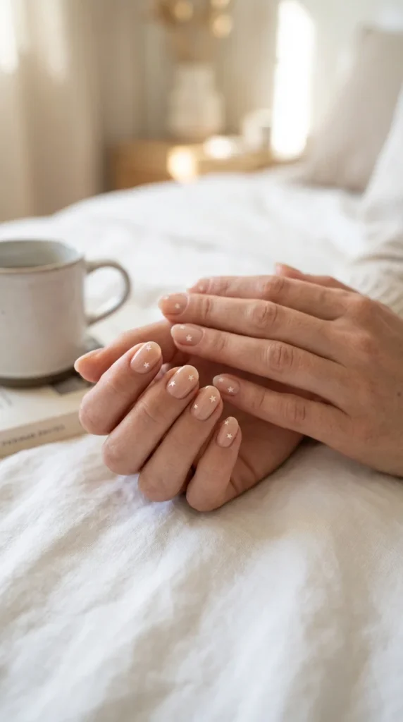 nude star decal nails July