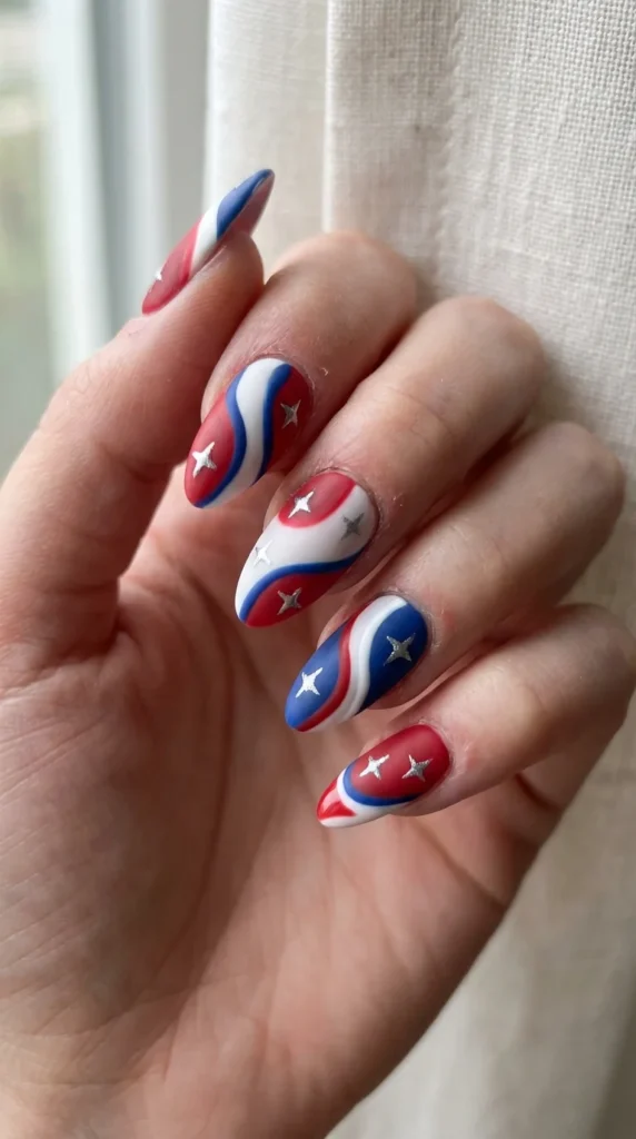 patriotic press-on nails
