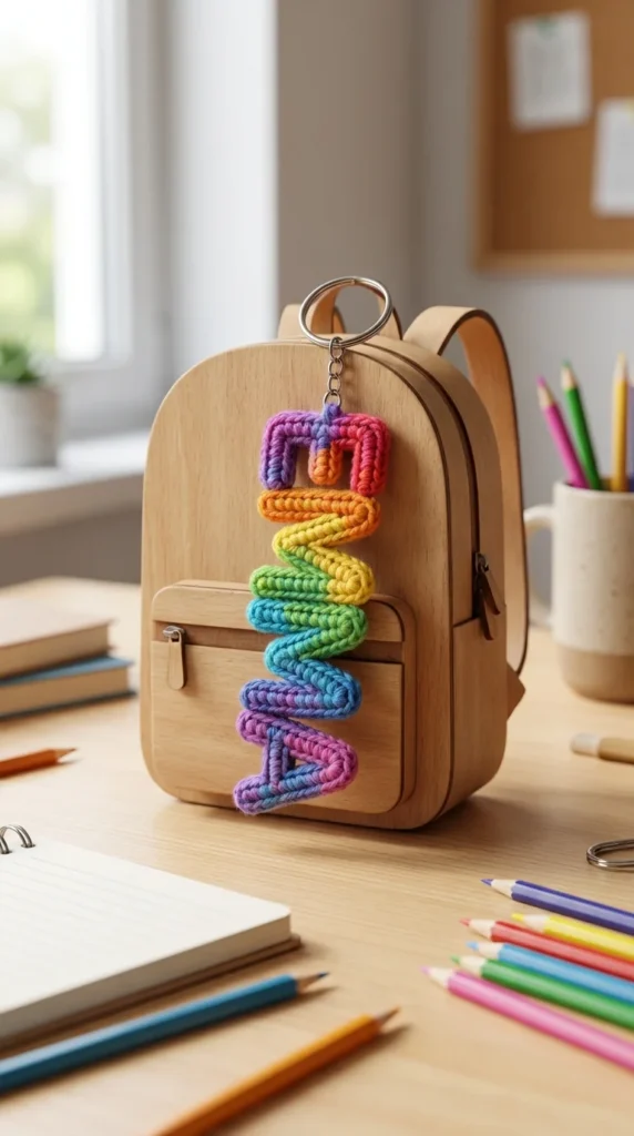 personalized crochet gifts for kids name tag