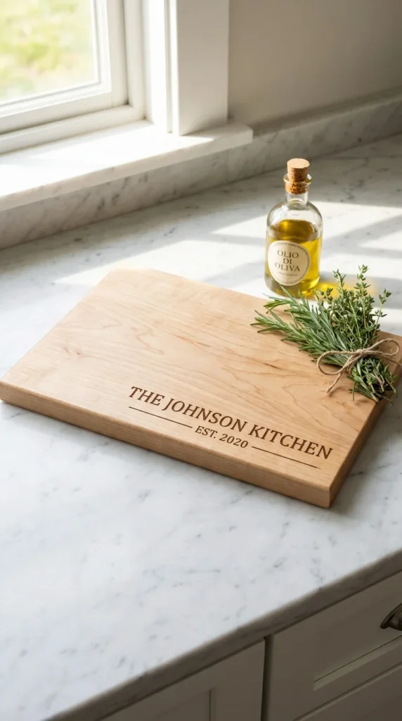 personalized housewarming gift cutting board