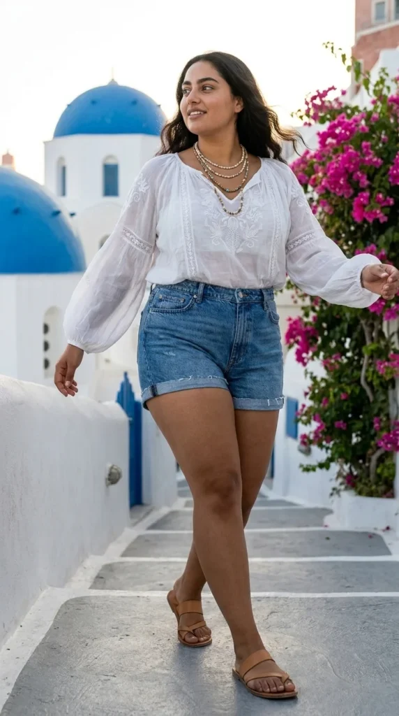 plus size boho summer vacation outfit