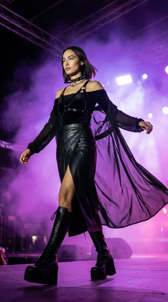 plus size gothic rave outfit